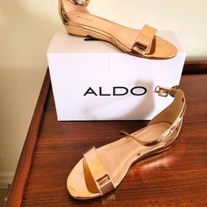 Aldo size 7 rose gold sandle